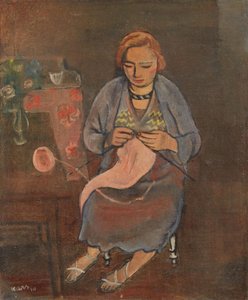 編み物をする女性 作： Georges Karpeles